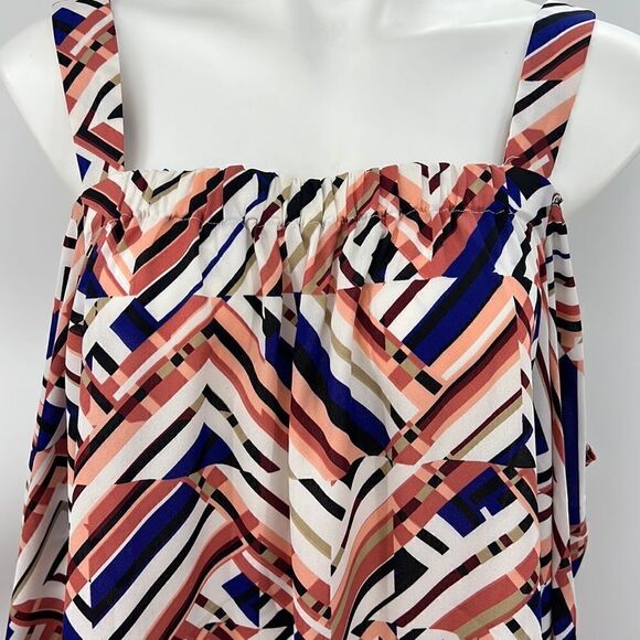 Vince Camuto abstract print off shoulder medium top - Picture 1 of 6